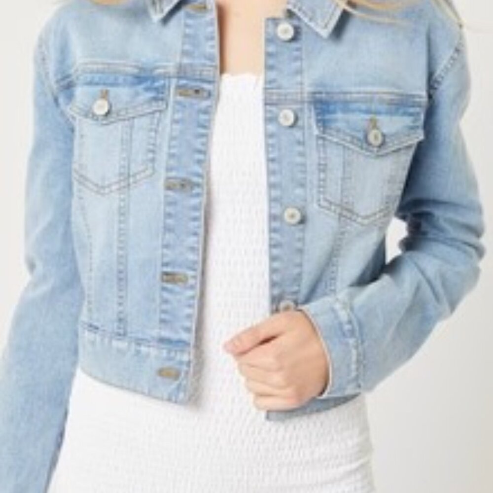 Cherokee  Girl 7/8  Light Sky Blue Denim Jacket